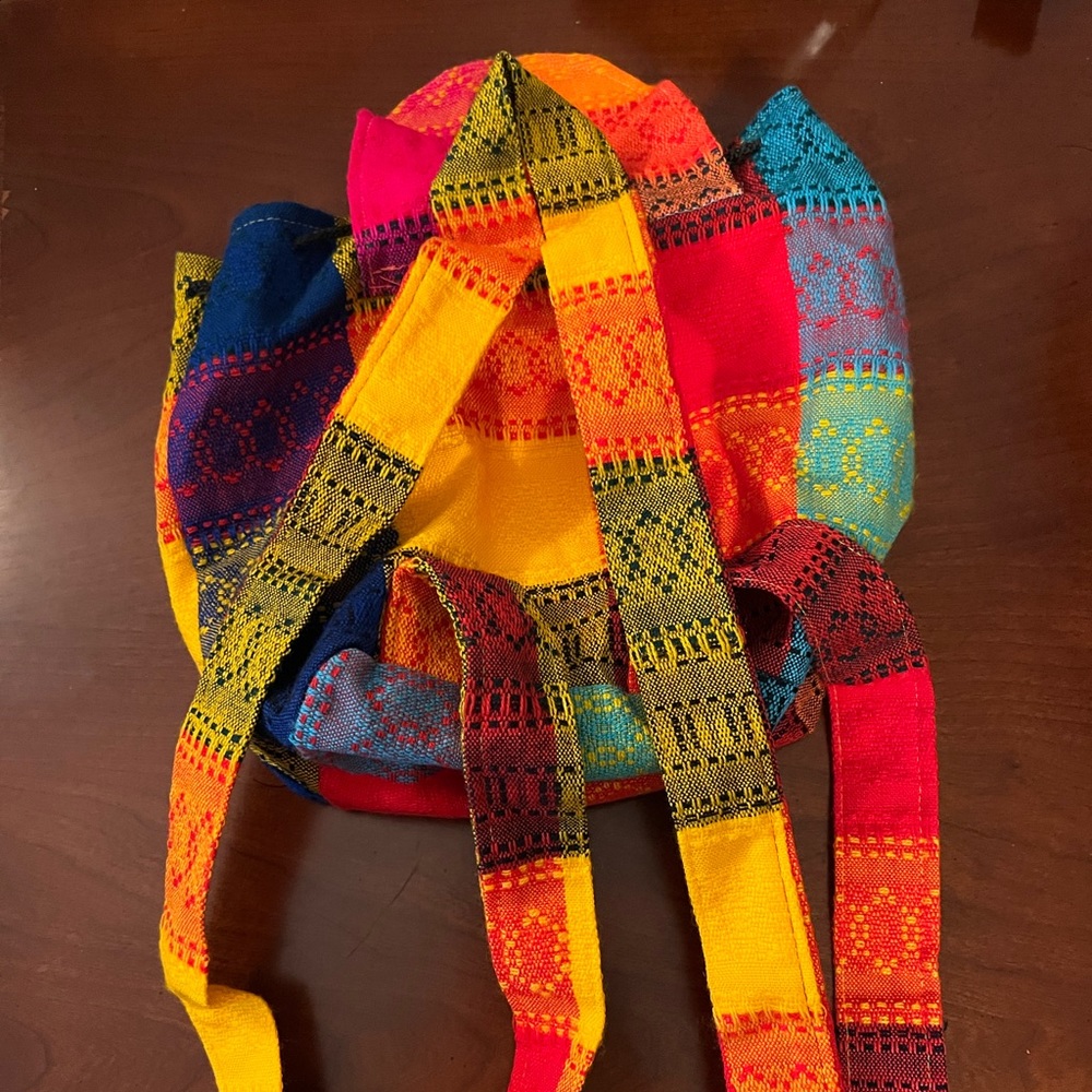 NWOT Patchwork mini backpack - Picture 4 of 5